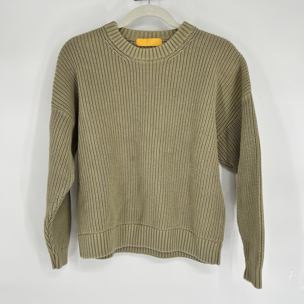 Yellow Label Co. The Chunky Knit‎ Pullover Sweater Beige Size XS